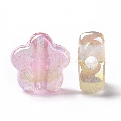 UV Plating Rainbow Iridescent Luminous Acrylic Beads&nbsp;OACR-E010-12