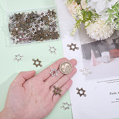 100Pcs 2 Colors Tibetan Style Alloy Connector Charms&nbsp;TIBE-HY0001-18
