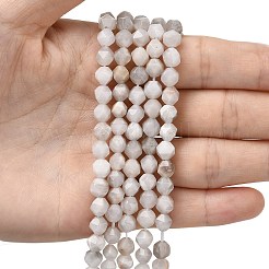天然石クレイジーアゲートビーズ連売り  スターカットラウンドビーズ  多面カット  5~6x5~6x5~6mm  穴：1~1.2mm  約64~68個/連  14.80''~15.04''（37.6~38.2センチメートル）&nbsp;G-Z119-A12-01