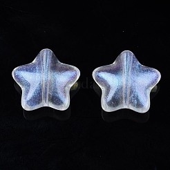 透明なアクリルビーズ  グリッターパウダー  スター  透明  19x20x8.5mm  穴：2mm  約288個/500g&nbsp;OACR-N008-096
