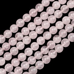 天然マダガスカル ローズクォーツビーズ連売り  スムーズなラウンド  グレードAB  6mm  穴：0.7mm  約60個/連  15.28''（38.8センチメートル）&nbsp;G-Z146-A01-6mm-02