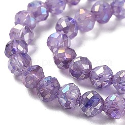 Transparent Electroplate Glass Beads Strands&nbsp;EGLA-F160-02E