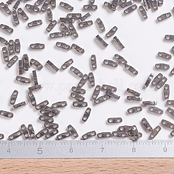 MIYUKIクォーターティラビーズ  日本製シードビーズ  2穴  （qtl190)ニッケルメッキ  5x1.2x1.9mm  穴：0.8mm  約24000個/500g&nbsp;SEED-MY05-QTL190