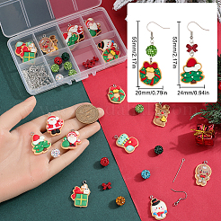 Christmas Theme DIY Resin & Polymer Clay Rhinestone Dangle Earring Making Kits&nbsp;DIY-SC0027-67