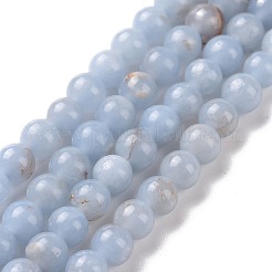 Natural Angelite Beads Strands&nbsp;G-G840-03-4mm