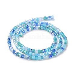 Gradient Color Electroplate Glass Bead Strands&nbsp;X-GLAA-E042-05-B07