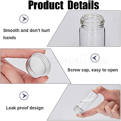 24Pcs Clear Glass Bottles Bead Containers&nbsp;CON-SC0001-09A