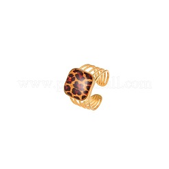 304 Stainless Steel and Resin Cuff Open Rings for Women&nbsp;WGE8737-05