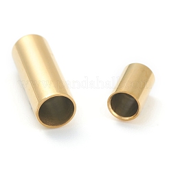 イオンプレーティング(IP) 304ステンレススチール製マグネット留め具  コラム  18KGP本金メッキ  16x6mm  穴：3.5mm＆4mm&nbsp;STAS-O148-09E-G