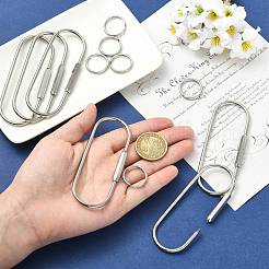 6Pcs 304 Stainless Steel Screw Carabiner Lock Charms&nbsp;STAS-FS0002-36