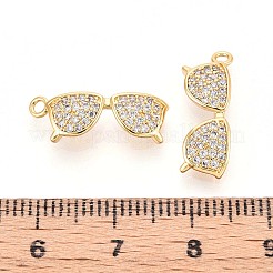 Brass Micro Pave Cubic Zirconia Pendants&nbsp;KK-N263-87G