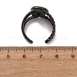 304ステンレススチールカフリング部品  ラウンドベゼルカップリングセッティング  イオンプレーティング（ip）  ブラック  14mm  18mm  トレイのサイズ：10mm&nbsp;STAS-P454-01B-B
