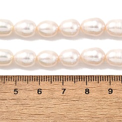 天然養殖淡水パールビーズ連売り  ライス  グレード3a+  ホワイト  8~9mm  穴：0.7mm  約35~36個/連  13.39''~13.98''（34~35.5センチメートル）&nbsp;PEAR-I007-01F-03A