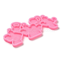 Fitness Theme Silicone Keychain Pendant Molds&nbsp;AJEW-M221-05