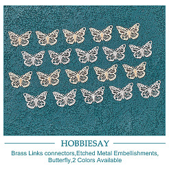 80Pcs 2 Colors Brass Links/Connectors&nbsp;KKC-HY0001-04