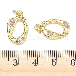 Brass Micro Pave Cubic Zirconia Pendants&nbsp;KK-P348-02B-G02