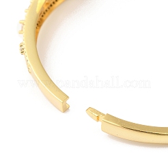 Clear Cubic Zirconia Cuff Bangle&nbsp;BJEW-L681-001G