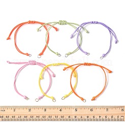 24個12色のワックスポリエステルコードブレスレット作り  ミックスカラー  9-3/4インチ（24.9cm）  2個/カラー&nbsp;BJEW-FS00028