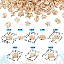 300Pcs 8 Style Plating ABS Plastic Beads&nbsp;KY-PH0001-63
