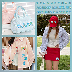 2 Sets 2 Styles Letter & Number Cloth Embroidery Sew on Cloth Patches&nbsp;PATC-FG0003-32