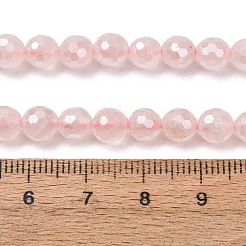 Electroplated Natural Rose Quartz Beads Strands&nbsp;G-B191-A04-6mm