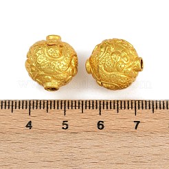 真鍮ビーズ  長持ちメッキ  ラックめっき  ラウンド  ゴールドカラー  16x15x14mm  穴：3mm&nbsp;KK-Z122-01G