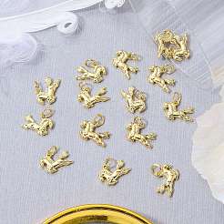 15Pcs Brass Horse Charms&nbsp;KK-SZ0007-45