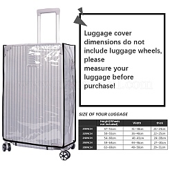 透明PVC荷物カバー  透明な旅行用スーツケースプロテクター  26インチのスーツケース用  ブラック  470x295x585mm&nbsp;AJEW-WH20080-52E