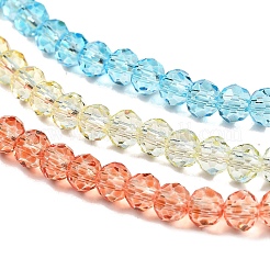 Transparent Painted Glass Beads Strands&nbsp;DGLA-A034-T4mm-A13