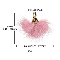 Faux Mink Fur Tassel Pendant Decorations&nbsp;FIND-YW0002-24B