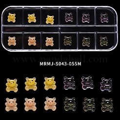 Resin Nail Cabochons with 12 Grid Box&nbsp;MRMJ-S043-055M