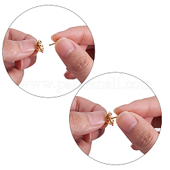 鉄襟ピンバック  タイタックピン  ブローチパーツ  ミックスカラー  トレイ：4.5mm  12mm  ピン：1mm&nbsp;IFIN-SC0001-01
