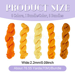5 Bundles 5 Colors Yellow Theme Acrylic Fiber Yarn&nbsp;OCOR-TA0003-18A