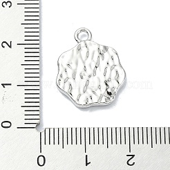 合金ペンダント  ポリゴン  プラチナ  19x16x3mm  穴：2mm&nbsp;PALLOY-S188-03P