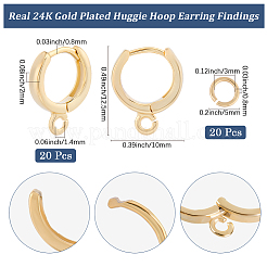 20Pcs Brass Hoop Earring Findings&nbsp;KK-BBC022-09B