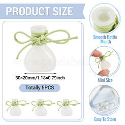 5Pcs Miniature Glass Vase Bottles with Polyester Cord&nbsp;AJEW-TAC00055