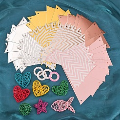 11Pcs Wicker Rattan Ornaments&nbsp;AJEW-CJ0001-21