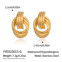Fashion 304 Stainless Steel Knot Stud Earrings&nbsp;LS-FJ5569-1