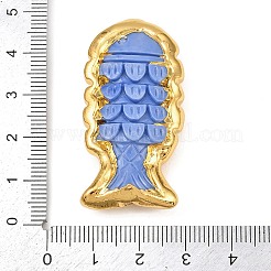 魚 樹脂 真鍮  真鍮パーツ  ミックスカラー  43.5~45x22.5~23x9.5~10mm  穴：1.2mm&nbsp;KK-H516-12G
