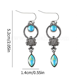Alloy Synthetic Turquoise Dangle Earrings&nbsp;FS-WGD578F-01