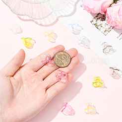 120Pcs 6 Colors Transparent Acrylic Bead Caps&nbsp;TACR-SC0001-51
