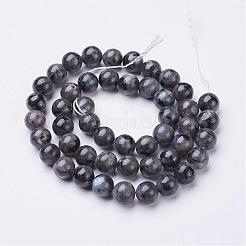 天然ラルビカイトビーズ連売り  ラウンド  8mm程度  穴：1mm  約47~49個/連  15インチ&nbsp;GSR8mmC128