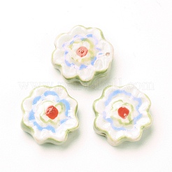 Handmade Porcelain Flower Beads Strands&nbsp;PORC-G006-14