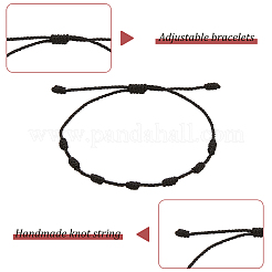 6Pcs 2 Colors Wool Braided Kont Cord Bracelets Set&nbsp;BJEW-AN0001-24