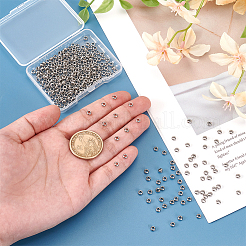 201ステンレスビーズ  ロンデル  ステンレス鋼色  4x2mm  穴：2mm  300pc&nbsp;STAS-UN0061-33B