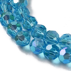 Electroplate Transparent Glass Beads Strands&nbsp;LS-EGLA-A035-T6mm-L08