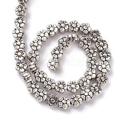 Tibetan Style Flower Alloy Bead Strands&nbsp;X-TIBEB-O007-01-NR