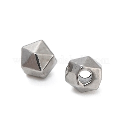 304ステンレススチールビーズ  五角形  多面カット  ステンレス鋼色  4x4x4mm  穴：1.4mm&nbsp;STAS-D204-62P