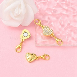 Alloy Crystal Rhinestone Magnetic Clasps&nbsp;ALRI-YW0001-10G