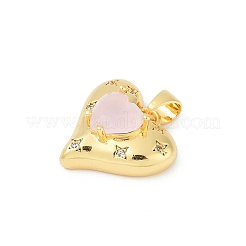 Brass Micro Pave Clear Cubic Zirconia Pendants&nbsp;KK-R213-13G